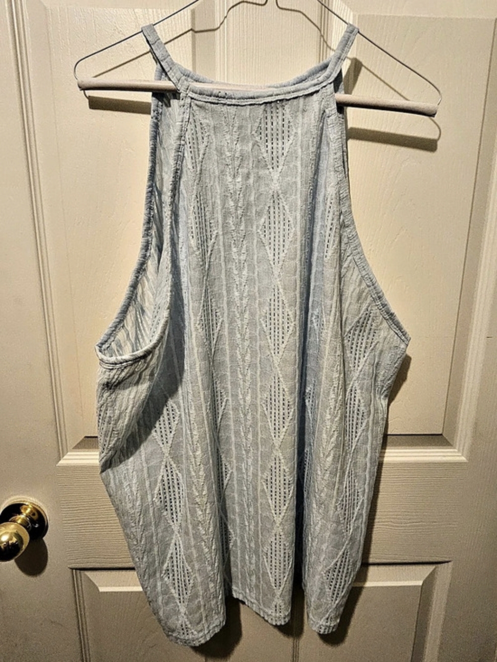 Women's Open Side Tank Top in Blue Like New